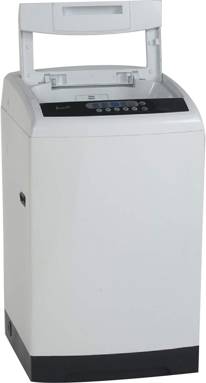 Avanti Portable Washing Machine 3.0 Cu. Ft. Capacity, Top Loading with Hot and Cold Water Inlets, 6 Preprogrammed Wash Cycles & 3 Load Sizes, Compact Design for Apartments Dorms and RVs, White