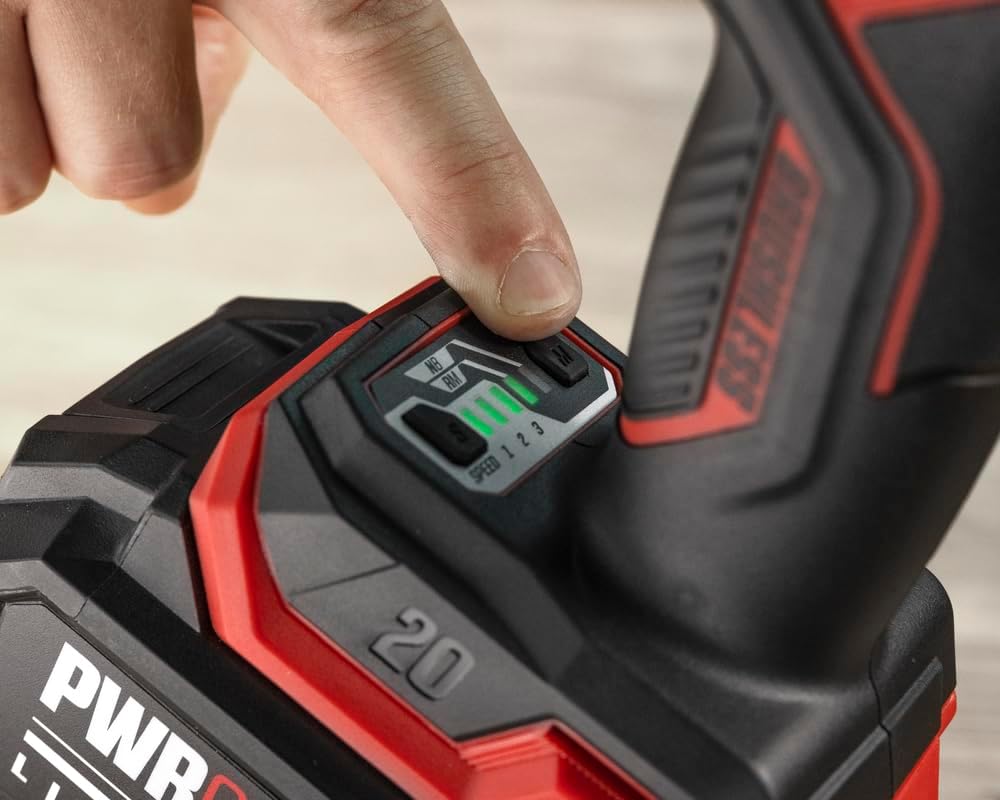 SKIL PWR CORE 20 Brushless 20V 1/2-Inch Mid-Torque Impact Wrench with Three Speed Selection, Includes 2.0Ah USB-C Battery and 45W USB-C Charger - IW5761B-1C