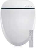 Bidet Toilet Seat 102S-W, Electronic Heated Seat with Unlimited Warm Water for Bathroom, Remote Control, Turbo Wash & Dryer, Night Light, Easy Install-Perfect for Home Bathroom Use
