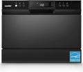 COMFEE' Countertop Dishwasher, Energy Star Portable Dishwasher, 6 Place Settings & 8 Washing Programs, Speed, Baby-Care, ECO& Glass, Dish Washer for Dorm, RV& Apartment, Black