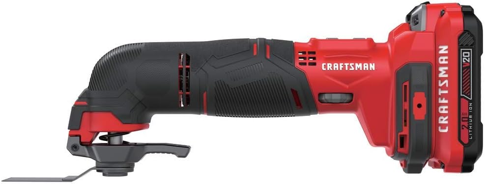 CRAFTSMAN V20 Cordless Multi-Tool, Oscillating Tool Kit, 16 Piece Kit with Blades, Sand Paper, Battery and Charger Included (CMCE500D1)