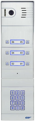 GBF SentryLink Smart Full IP Video Door Station/Smart Video Intercom System for 2-8 Unit Apartment (PL963PM6U-POE & AC401)