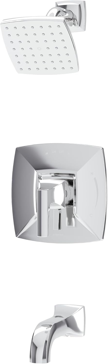 Symmons Oak HydroMersion Single Handle Tub and Shower Faucet Trim Kit with Volume Control in Polished Chrome - S569215TRM
