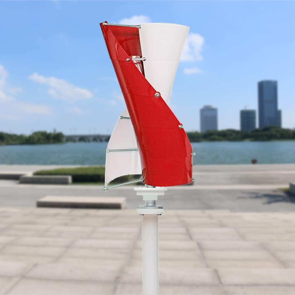 Wind Turbine Generator, 3000W Wind Vertical Turbine Generator Alternative Free Energy Windmill 24V 48V MPPT Controller Wind System,Generator Motor(Orange White,ONLY Turbine_12V)