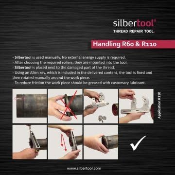 R60 & R110 Silber Tool Roller Set-3 total (12 TPI)