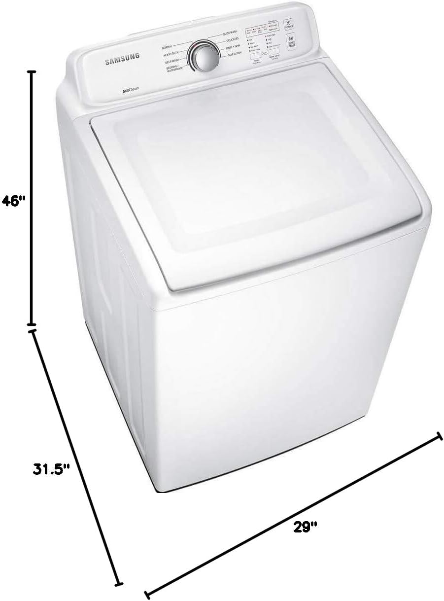 Samsung 4.5 cu. ft. Capacity Top Load Washer with Vibration Reduction Technology+, White WA45T3200AW/A4