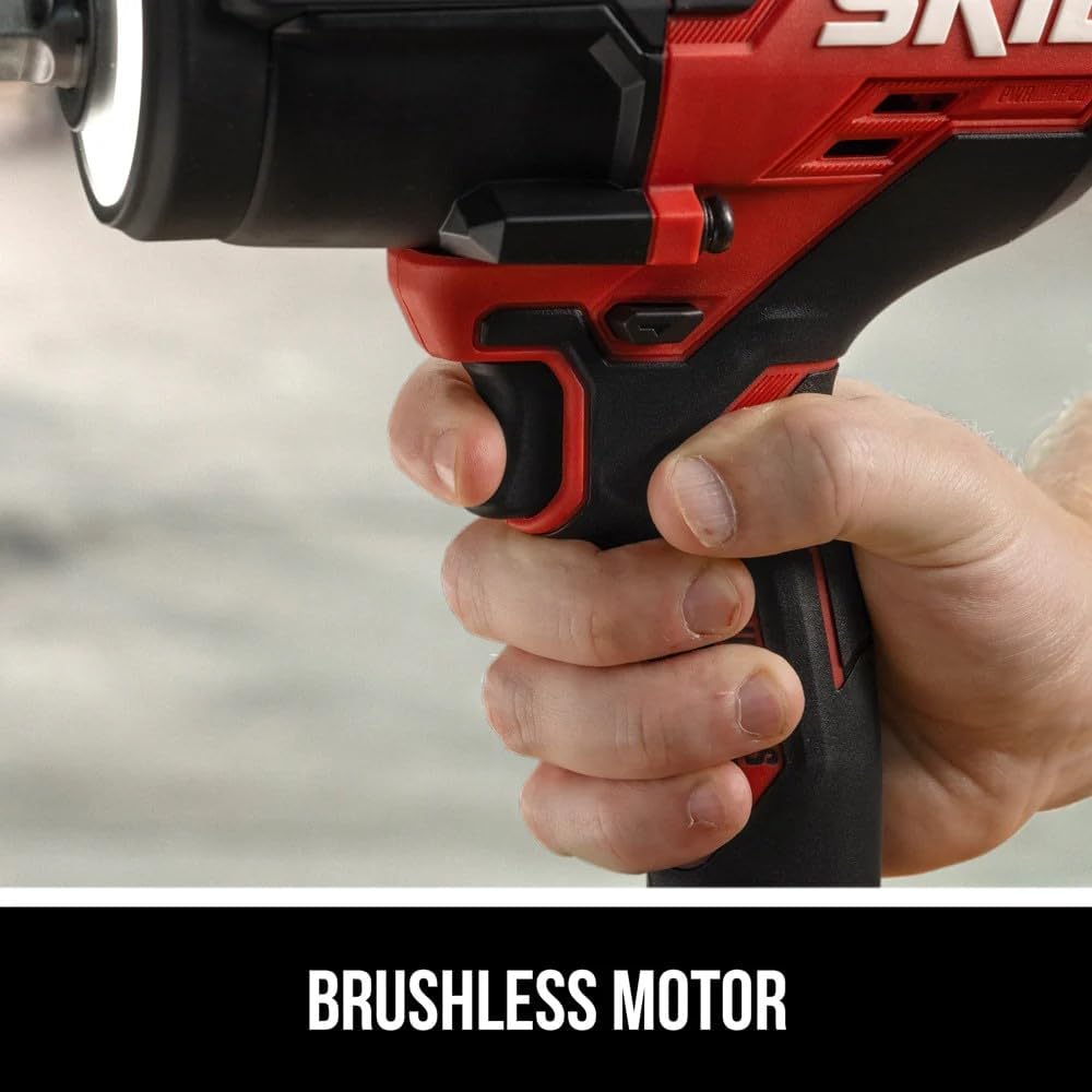 SKIL PWR CORE 20 Brushless 20V 1/2-Inch Mid-Torque Impact Wrench Tool Only- IW5761B-00