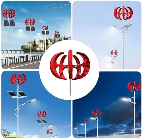 3000W/4000W/5000W Wind Turbines - 12V/24V/48V Vertical Wind Generator for Garden, Boat, Hybrid Wind-Solar System, Includes Controller for Efficient Energy Production