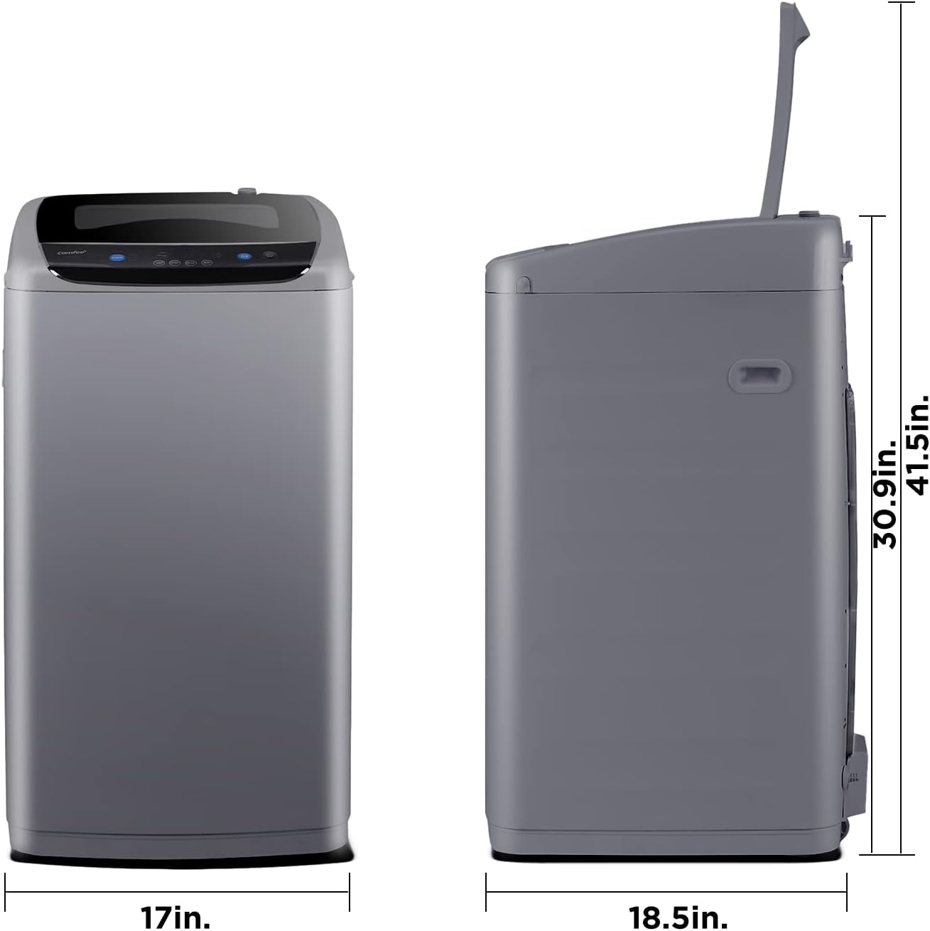 COMFEE' Portable Washing Machine, 0.9 cu.ft Compact Washer With LED Display, 5 Wash Cycles, 2 Built-in Rollers, Space Saving Full-Automatic Washer