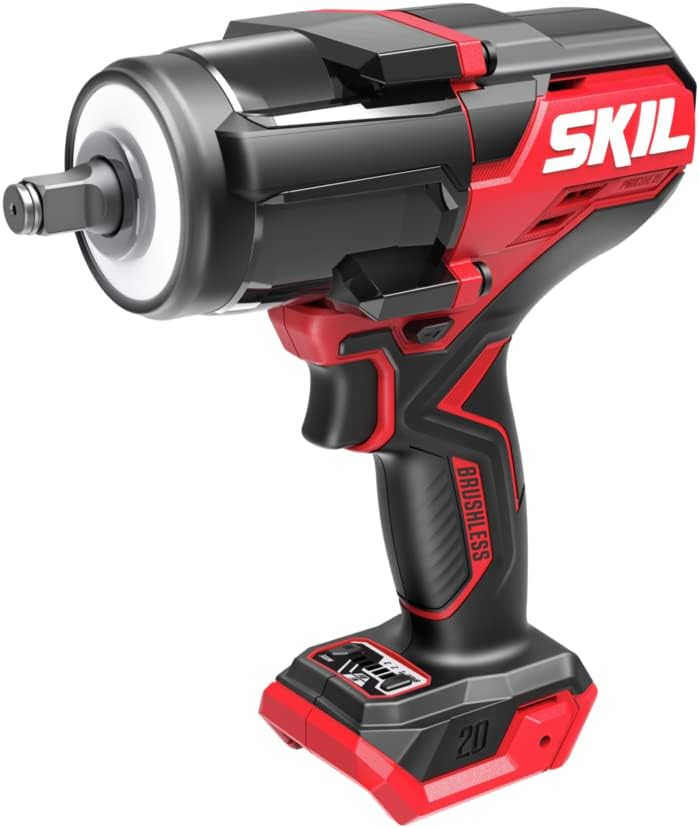 SKIL PWR CORE 20 Brushless 20V 1/2-Inch Mid-Torque Impact Wrench Tool Only- IW5761B-00