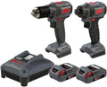 Ingersoll Rand IQV20-2D2 20V Cordless Combo Tool Kit, D3141 1/2' Compact Drill, D3411 1/4' Screwdriver