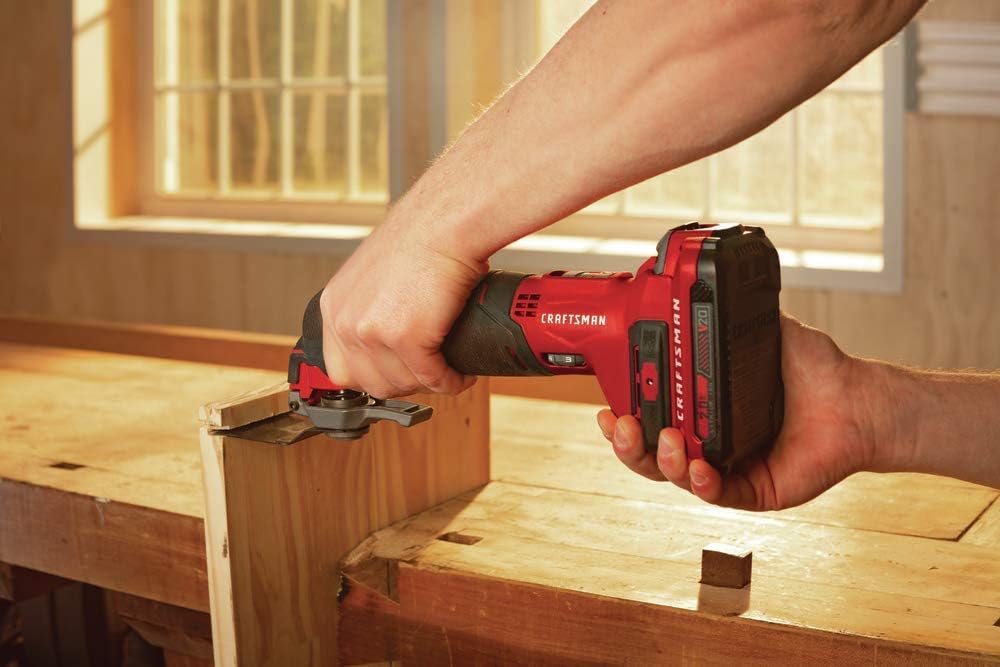 CRAFTSMAN V20 Cordless Multi-Tool, Oscillating Tool Kit, 16 Piece Kit with Blades, Sand Paper, Battery and Charger Included (CMCE500D1)