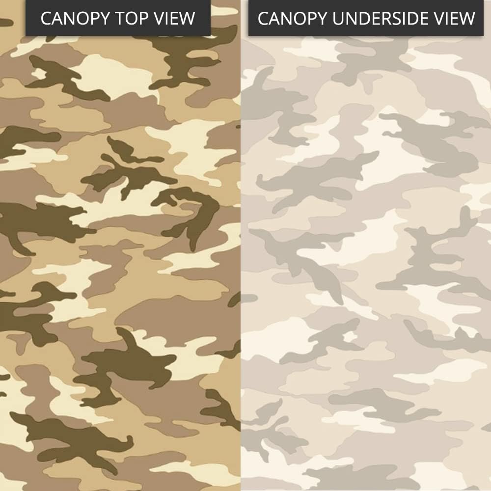 Garden Winds Durable 350 Replacement Canopy Top Compatible with Garden Treasures 8' x 8' Gazebo Models S-582D, S-582DN - Camo Sand