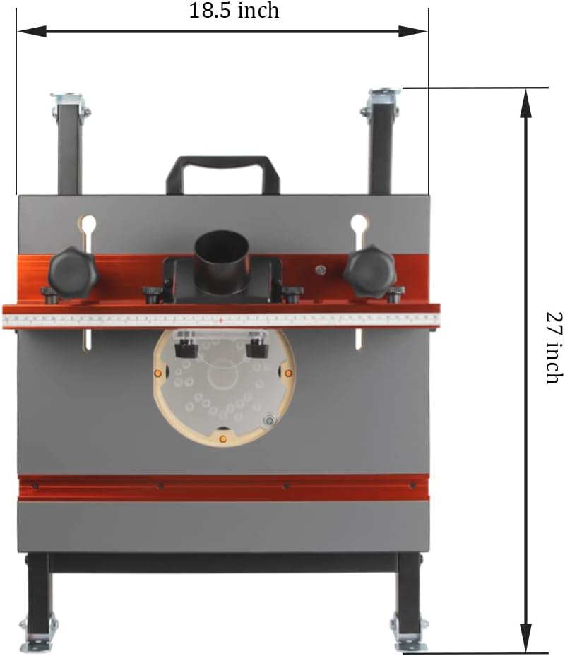 O'SKOOL Quick Convertible and Foldable Benchtop Trim Router Table with Insert Plate Kit, RTS10
