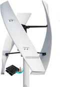 3000W/5000W/6000W Noiseless Wind Turbine Generator,12V 24V 48V 220V W/Controller & 3 Blades AC Permanent Magnet Generator Wind Turbine Kit for Outdoor Use