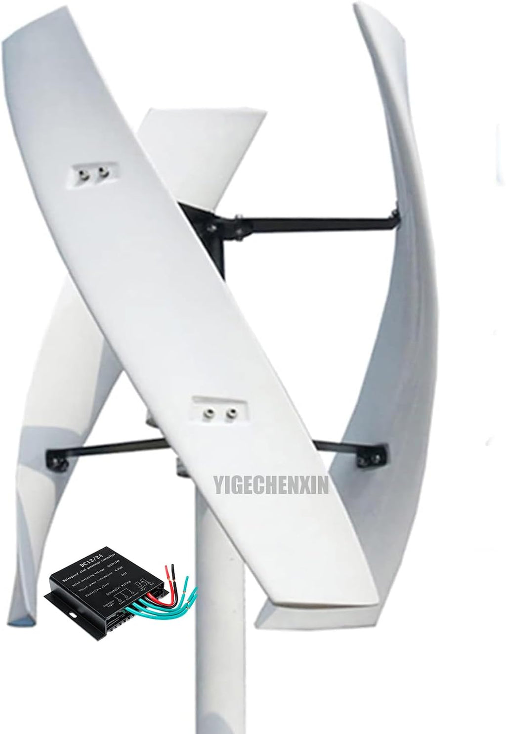 3000W/5000W/6000W Noiseless Wind Turbine Generator,12V 24V 48V 220V W/Controller & 3 Blades AC Permanent Magnet Generator Wind Turbine Kit for Outdoor Use