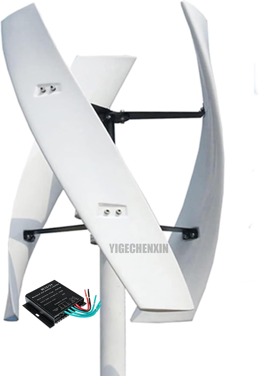3000W/5000W/6000W Noiseless Wind Turbine Generator,12V 24V 48V 220V W/Controller & 3 Blades AC Permanent Magnet Generator Wind Turbine Kit for Outdoor Use