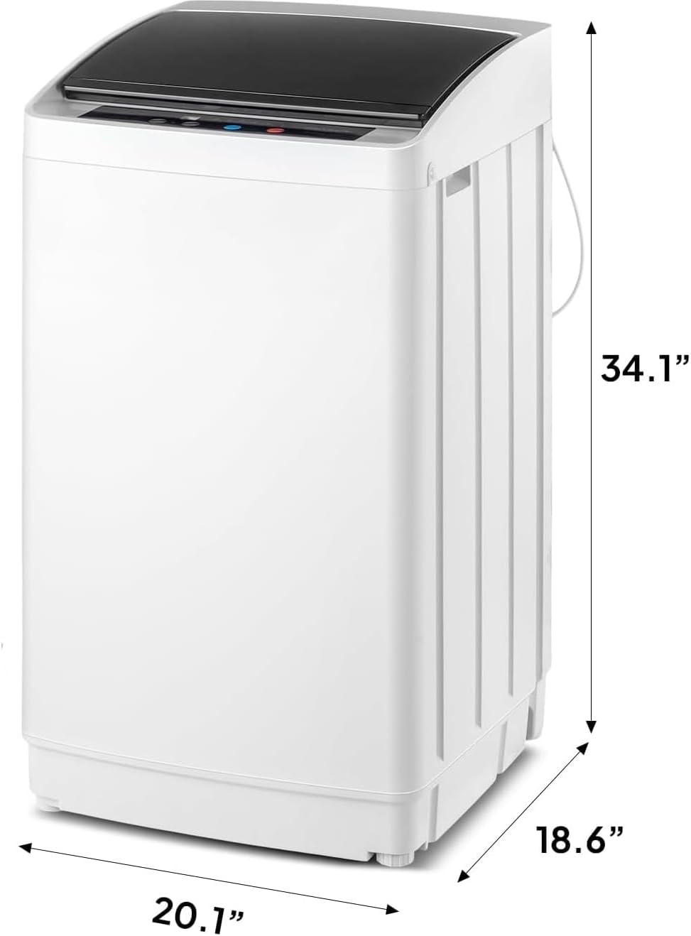 Bonnlo 17.8lbs Fully Automatic Washer, 2 in 1 Portable Washing Machine, Top Load Washer and Spin Dryer Combo with Drain Pump, 8 Washing Programs & 5 Water Level for Home, Apartment