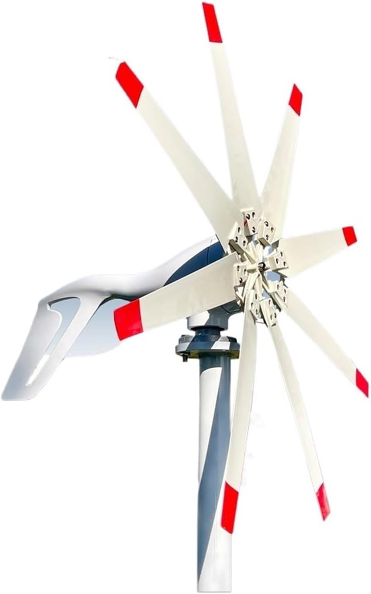Wind Turbine Generator Kit, 3000w 3kw Horizontal Wind Turbine Generator 48V 24V 12V Power Magnetic Dynamo Free Energy Windmill Home Appliance Camping Solar for Hybrid Solar Wind System(12V)