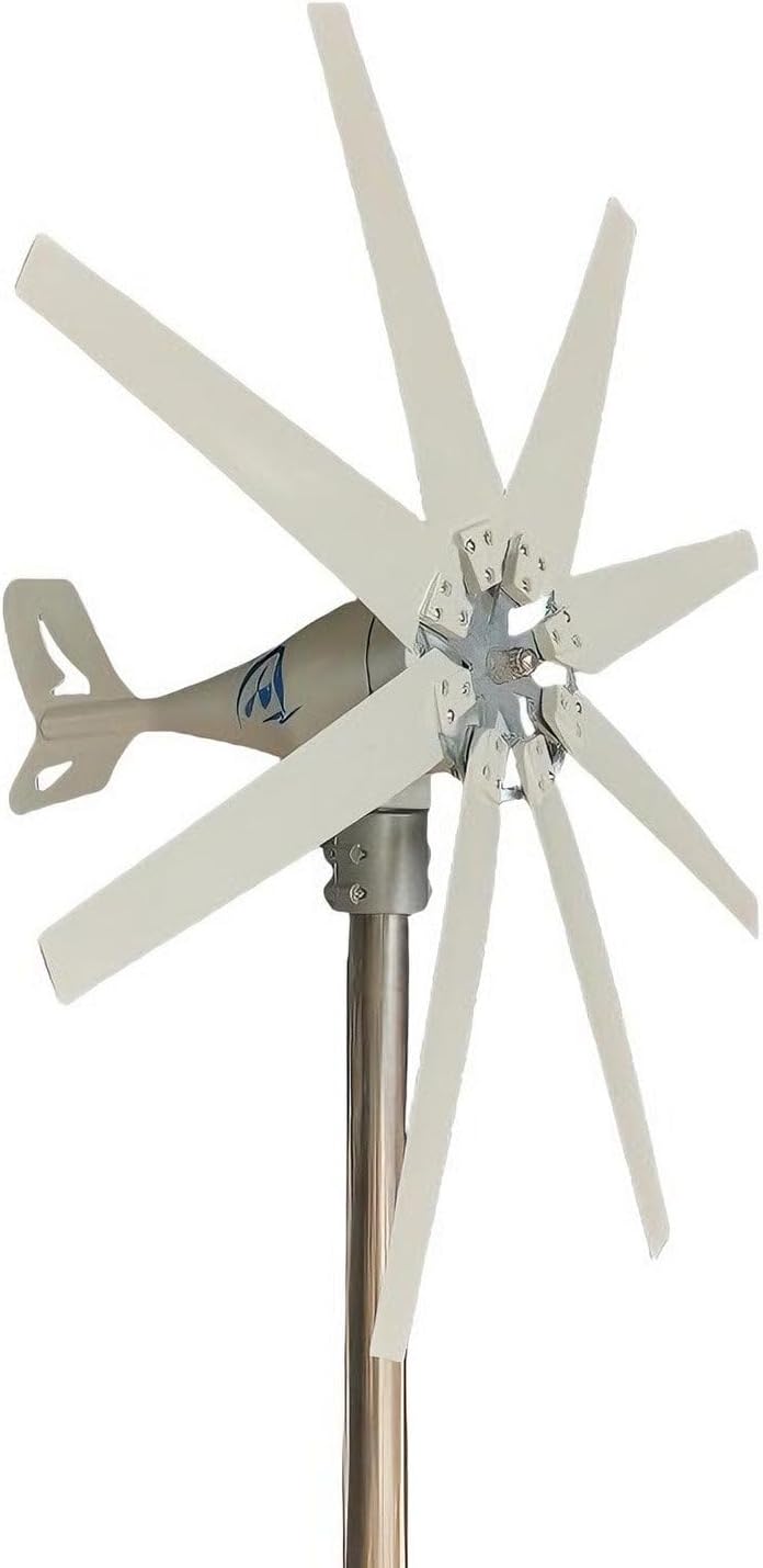 Hybrid Wind Turbine Generators,3000W/5000W/8000W 8-Blade Vertical Axis Wind Turbines Generator,Wind Power Generator,for Marine, RV, Home Permanent Magnet Generator 3000W-12V