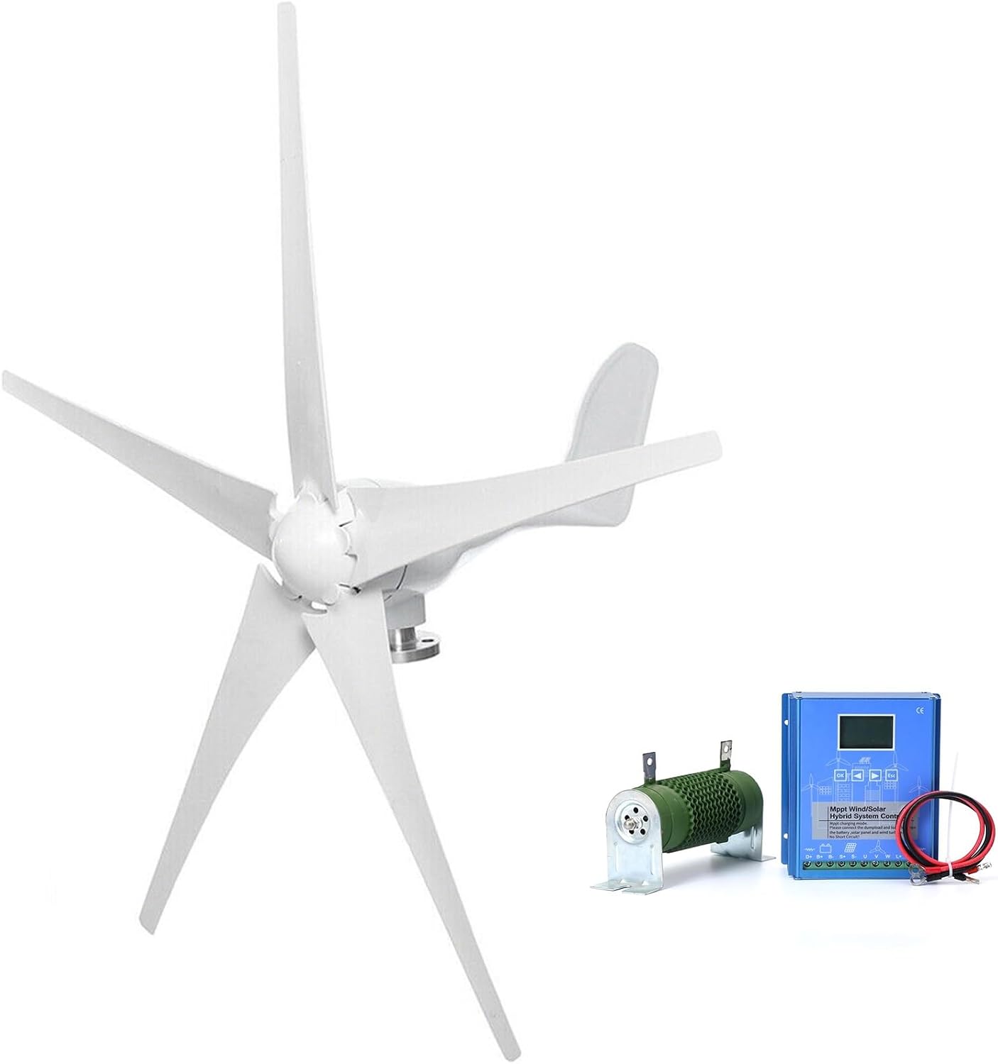 3000W Wind Turbine Generator with MPPT Controller - 12V/24V/48V Solar Hybrid Power Supply Kit for Home, Street Lighting & DIY Projects - Available in 24V Color Option