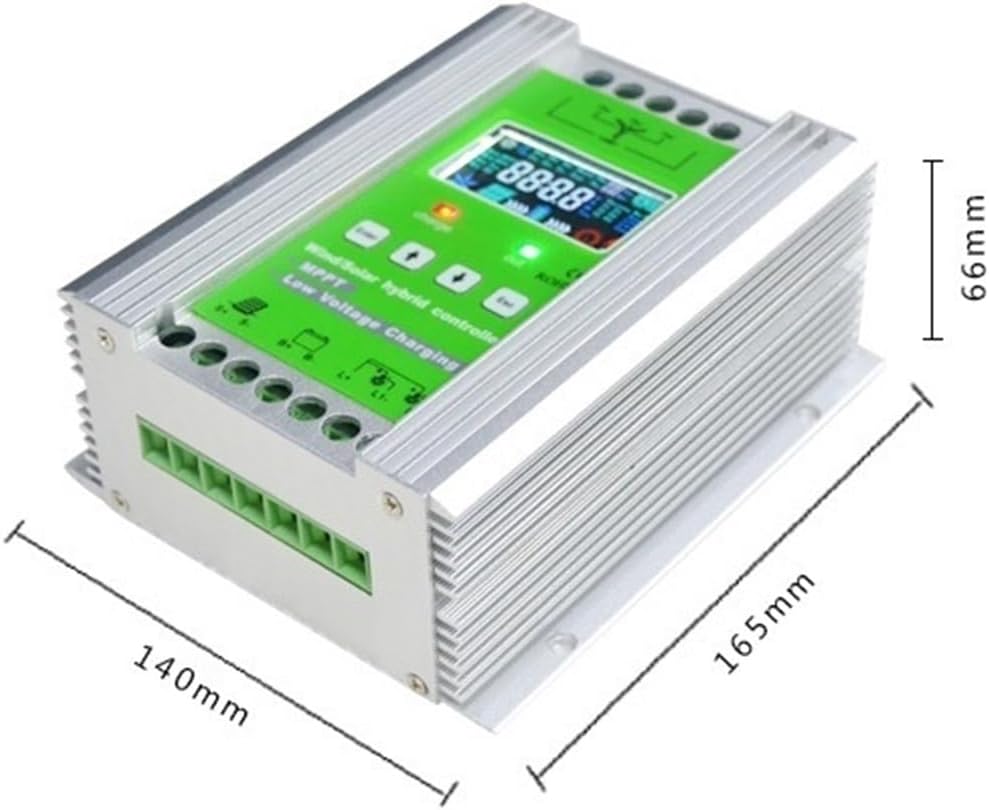Wind Generator, 12V 24V 48V 3000W 5KW Hybrid Wind Solar Charge Controller Generator System for Lithium Lead Acid Battery,for Home, Farm, RVs, Boats(12V/24V/48V 300W Wind+500W Solar)