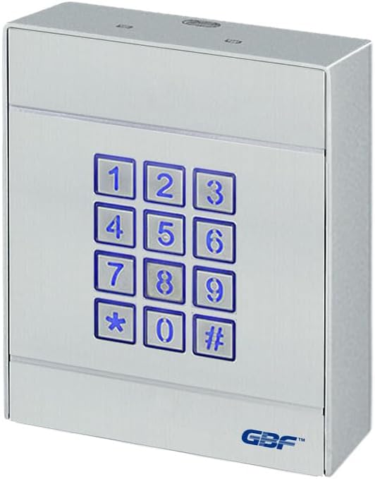 GBF SentryLink Smart Full IP Video Door Station/Smart Video Intercom System for 2-8 Unit Apartment (PL963PM6U-POE & AC401)