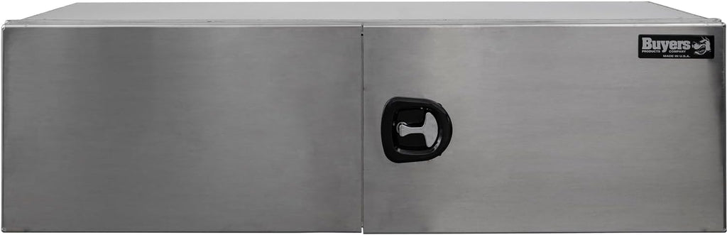 Buyers Products 1705415 Pro Series Smooth Aluminum Underbody Truck Box with Barn Door, 18x18x60 Inch, Durable Vehicle Tool Box For Storage and Organization