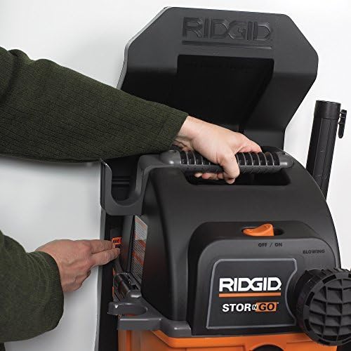 RIDGID Wet Dry Vacs VAC5000 Portable Wall Mount Wet Dry Vacuum Cleaner for Shop or Garage, 5-Gallon, 5.0 Peak Horsepower, Small Shop Vacuum Cleaner for Garage or Home
