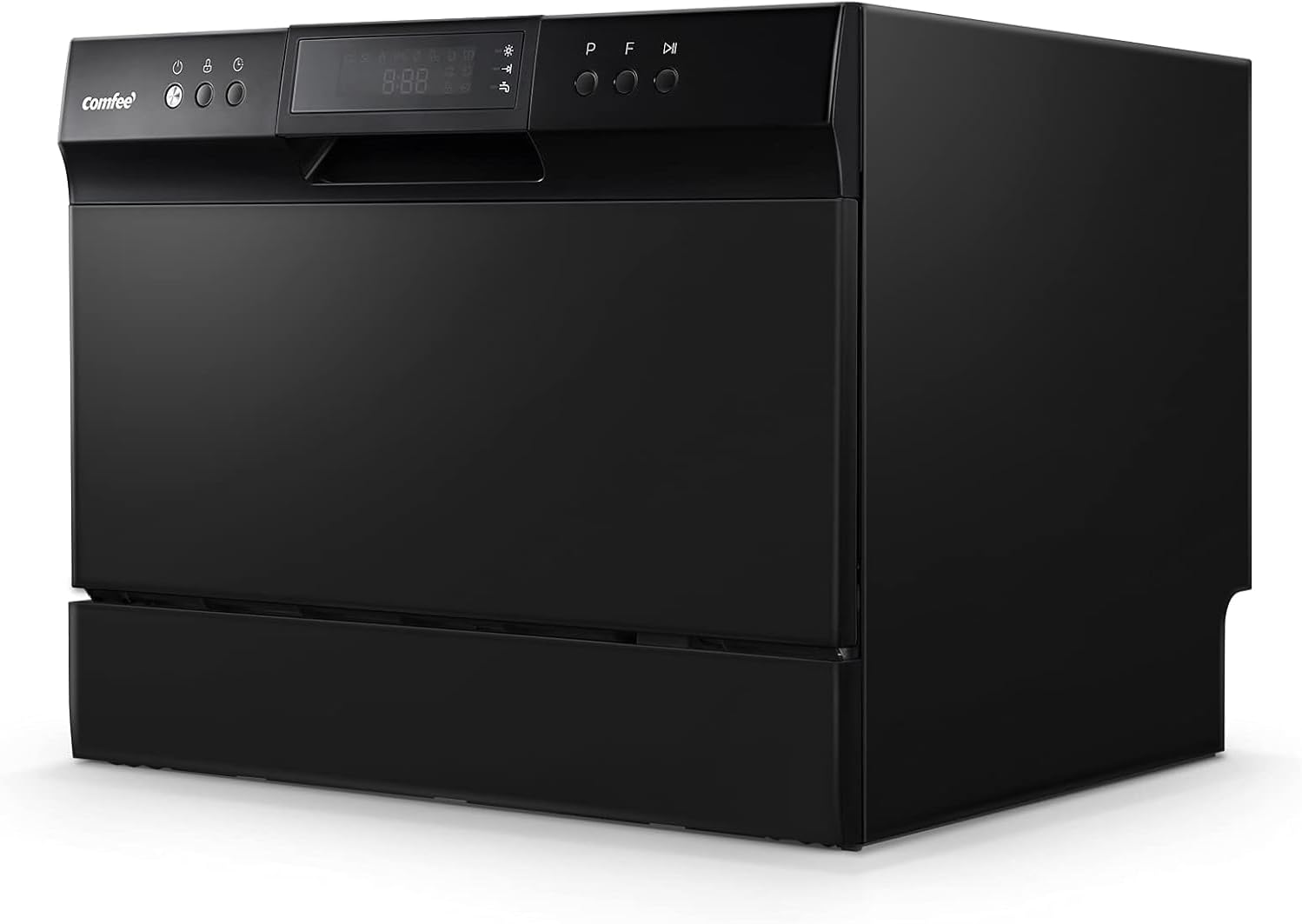 COMFEE' Countertop Dishwasher, Energy Star Portable Dishwasher, 6 Place Settings & 8 Washing Programs, Speed, Baby-Care, ECO& Glass, Dish Washer for Dorm, RV& Apartment, Black