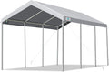 ADVANCE OUTDOOR 10x20 ft Heavy Duty Carport, Adjustable Height Garage Car Canopy Party Tent Boat Shelter, Gray