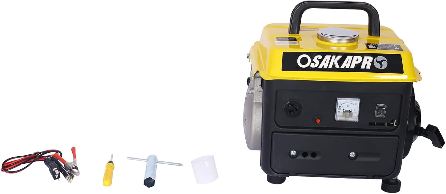 Portable Generator, 71cc 2-Stroke Gasoline Engine, 900 Watts Gas Powered Generator for Backup Home Use & Outdoors Camping Low Noise Ultra Lightweight EPA Compliant