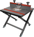 O'SKOOL Quick Convertible and Foldable Benchtop Trim Router Table with Insert Plate Kit, RTS10