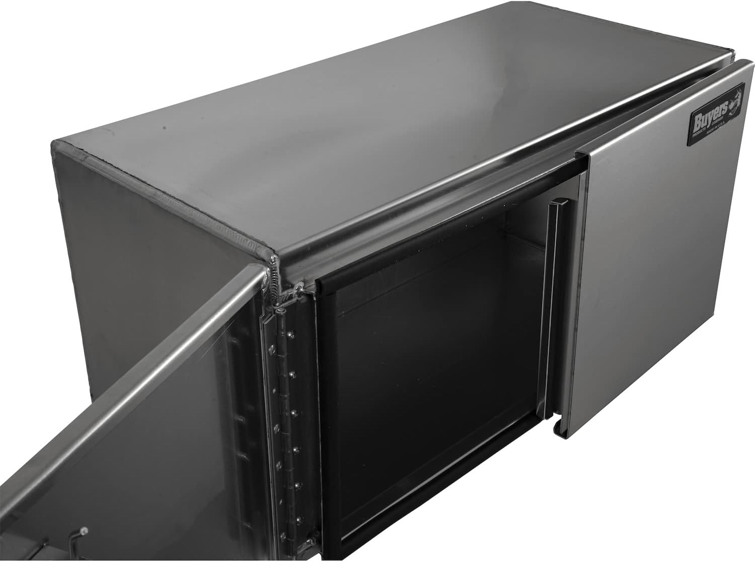 Buyers Products 1705405 Silver Pro Series Smooth Aluminum Underbody Truck Box with Barn Door, 18x18x36 Inch, Durable Vehicle Tool Box For Storage and Organization