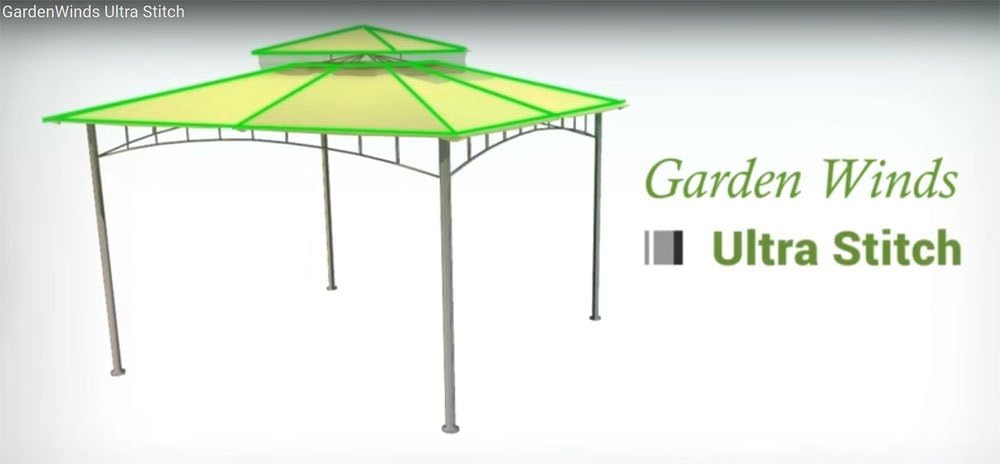 Garden Winds Replacement Canopy Top Cover for ABBA Patio 10x13 Gazebo - Riplock 500