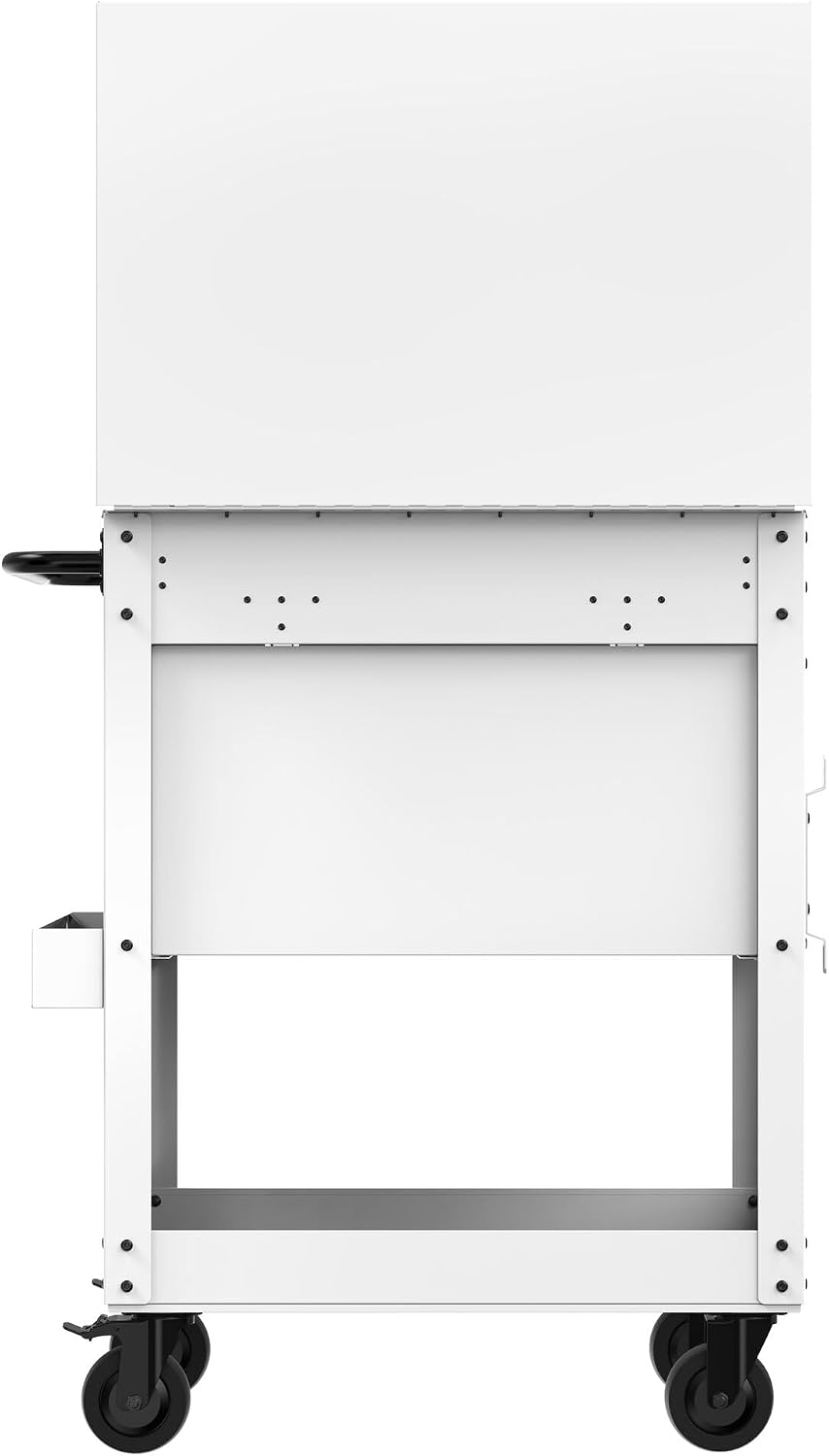 CRAFTSMAN Rolling Tool Chest with Drawers, Tool Box with Wheels and 4 Drawers, Power Outlets and USB, Protective Liner, Steel Utility Cart Storage Cabinet, Supports up to 700 lbs, White (CMST98276WW)