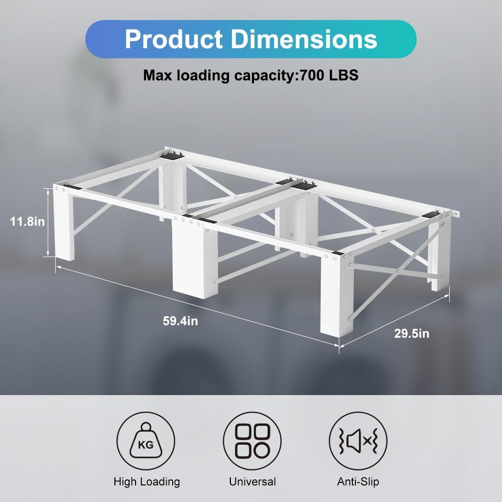 LUCKUP 2 Pack 29' Laundry Pedestal Heavy Duty Washer and Dryer Pedestal Stand Raiser Anti-Vibration, Anti-Slip, Ergonomic Height with Extra Storage Compatible with Most Washers and Dryers, White
