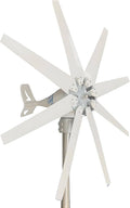 Efficient Wind Turbine Generator,with 8 Blades Vertical Axis Wind Turbines Generator Kit with Solar Wind Hybrid Controller,for Household Power Supply, Road Infrastructure 48V-8000W
