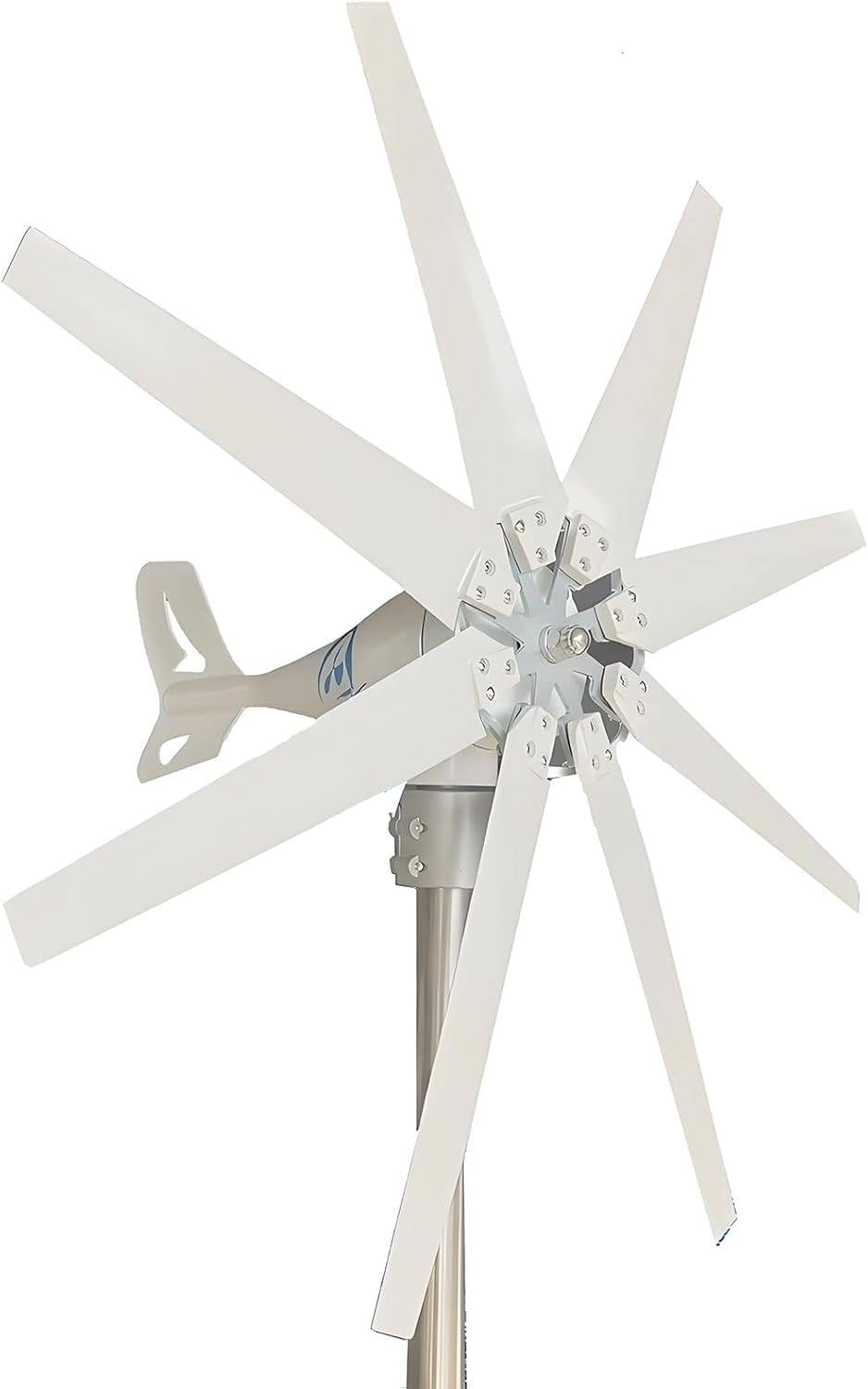 Efficient Wind Turbine Generator,with 8 Blades Vertical Axis Wind Turbines Generator Kit with Solar Wind Hybrid Controller,for Household Power Supply, Road Infrastructure 48V-3000W