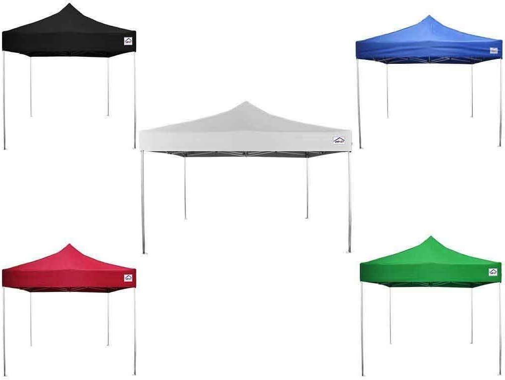 Impact 10' x 10' Pop Up Canopy Tent, Instant Shelter, Lightweight Aluminum Frame, UV Coated, Includes Rollerbag, Red