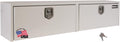 Buyers Products 1702840 White Steel Topsider Truck Box With T-Handle Latch, 16 x 13 x 72 Inch, Truck Tool Box For Storage And Organization, Lockable Tool Chest For Work Trucks