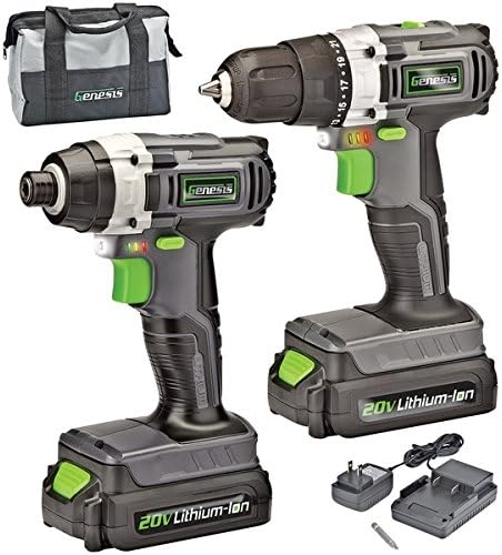 20-Volt Cordless Li-Ion 2-Speed Drill/Impact Driver Combo Kit