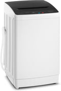 ROVSUN 30LBS Washing Machine, Full-Automatic Portable Washer with Stainless Steel Drum, Electric Laundry Machine, Washer and Spin Dryer Combo with Drain Pump for Home, Apartment