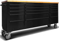 AnorTrek 72 inch Tool Chest with 15 Drawers for Garage, Workbench and Repair Store, Tool Cabinet -Black (72 inch Tool Chest- Black)