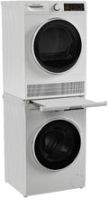 Hamilton Beach Fullsize 2.2 cu ft Front Load Washer and 4 cu ft Dryer Combo - 24' Wide - includes Stacking Kit and Drawer