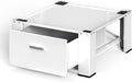 28' Washer and Dryer Pedestals with Drawer- Laundry Pedestal Stand for Washer and Dryer,Alloy Steel Washing Machine Stand Raiser, Washer dryer pedestal 14.3'' Height White
