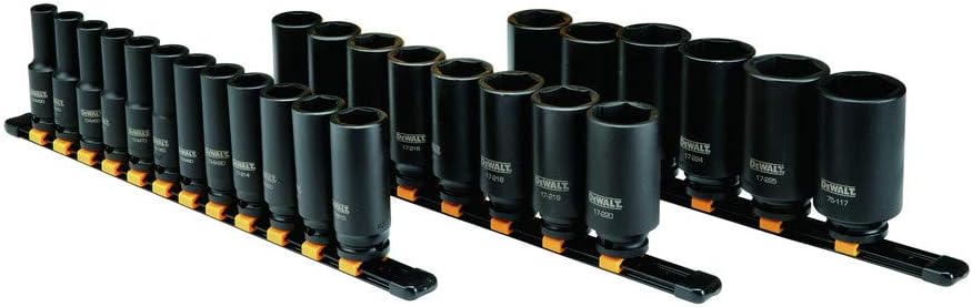 DEWALT DWMT19242 26PC MM 1/2' Drive Impact Deep Socket Set
