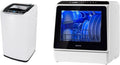 BLACK+DECKER Small Portable Washer, Top Load, 0.9 Cu. Ft., 5 Cycles, Stainless Steel Tub, White, Water Efficient