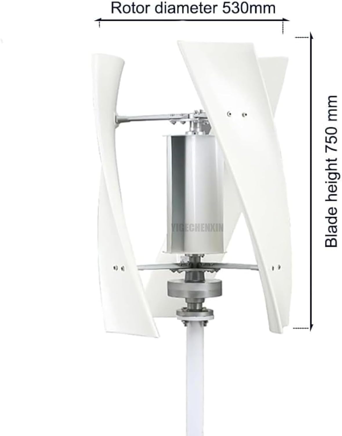 220V 3000W Low Noise Wind Turbine Generator Kit with Charge Controller, Windmill Wind Power Generator 12V 24V 48V for Hybrid Solar Wind System