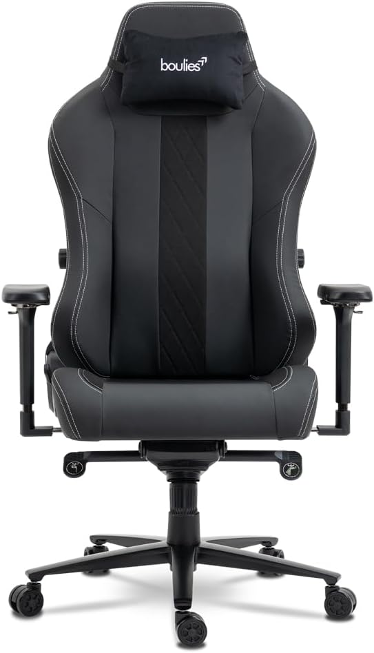 boulies Master Gaming Chair, Ergonomic Office Chair for Adults with 4D Armrests, Comfortable Computer Chair for Home with Adjustable 4-Way Built-in Lumbar Support